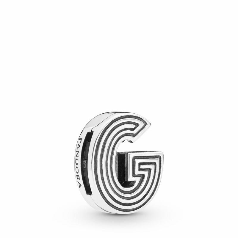 Pandora Reflexions™ Letter G Clip Charm Silver Egypt JE3278540